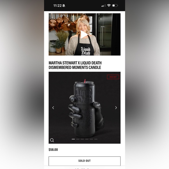 Martha Stewart | Liquid Death Dismembered moments luxury candle - Picture 3 of 4